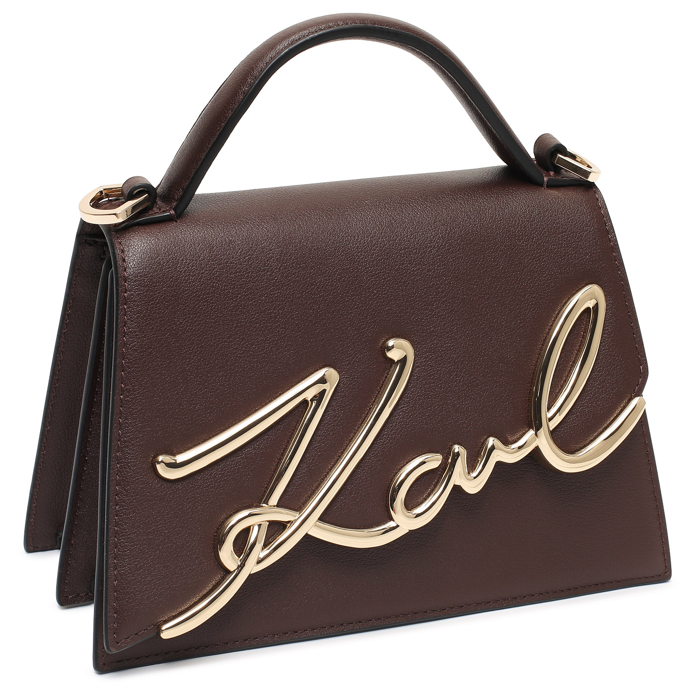 Кожаная сумка Karl Lagerfeld Signature