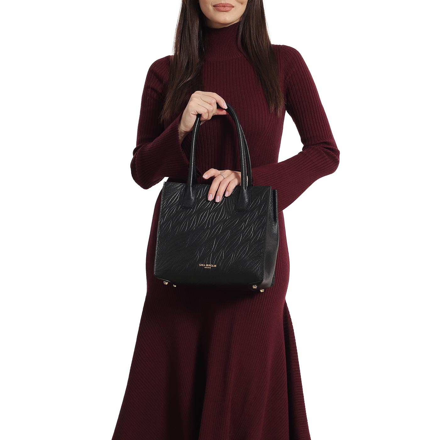 Кожаная сумка Sara Burglar Emma leaf