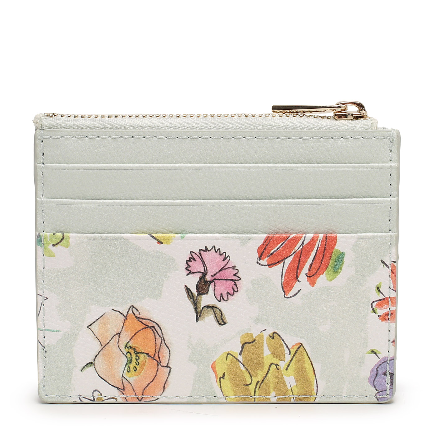 Кожаная визитница с принтом Furla Camelia