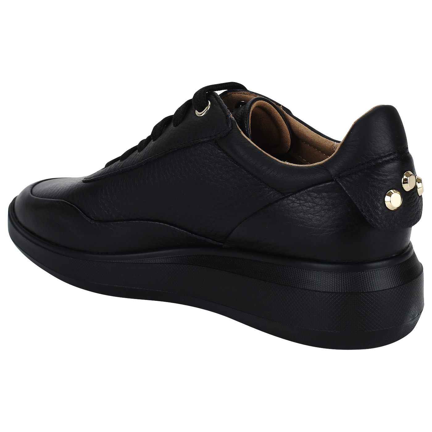 Черные кроссовки на шнуровке Geox Rubidia