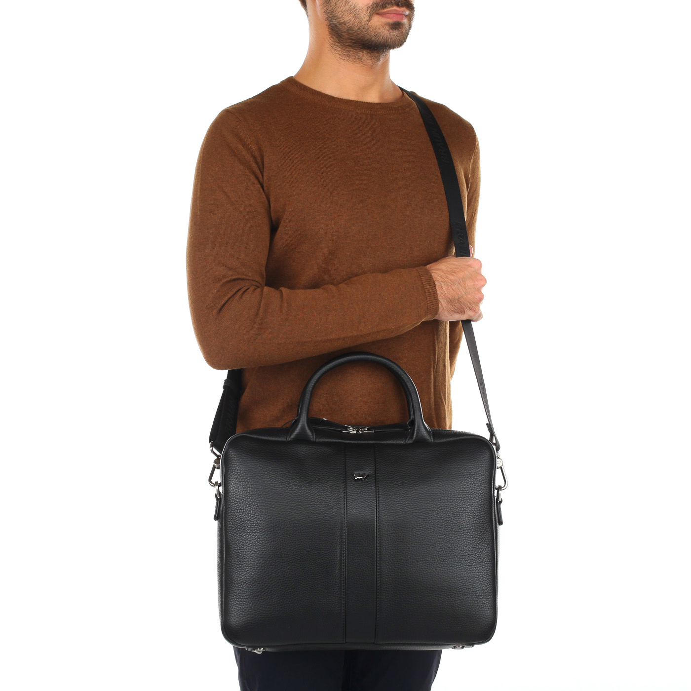 Мужская деловая сумка из натуральной кожи Braun Buffel Turin