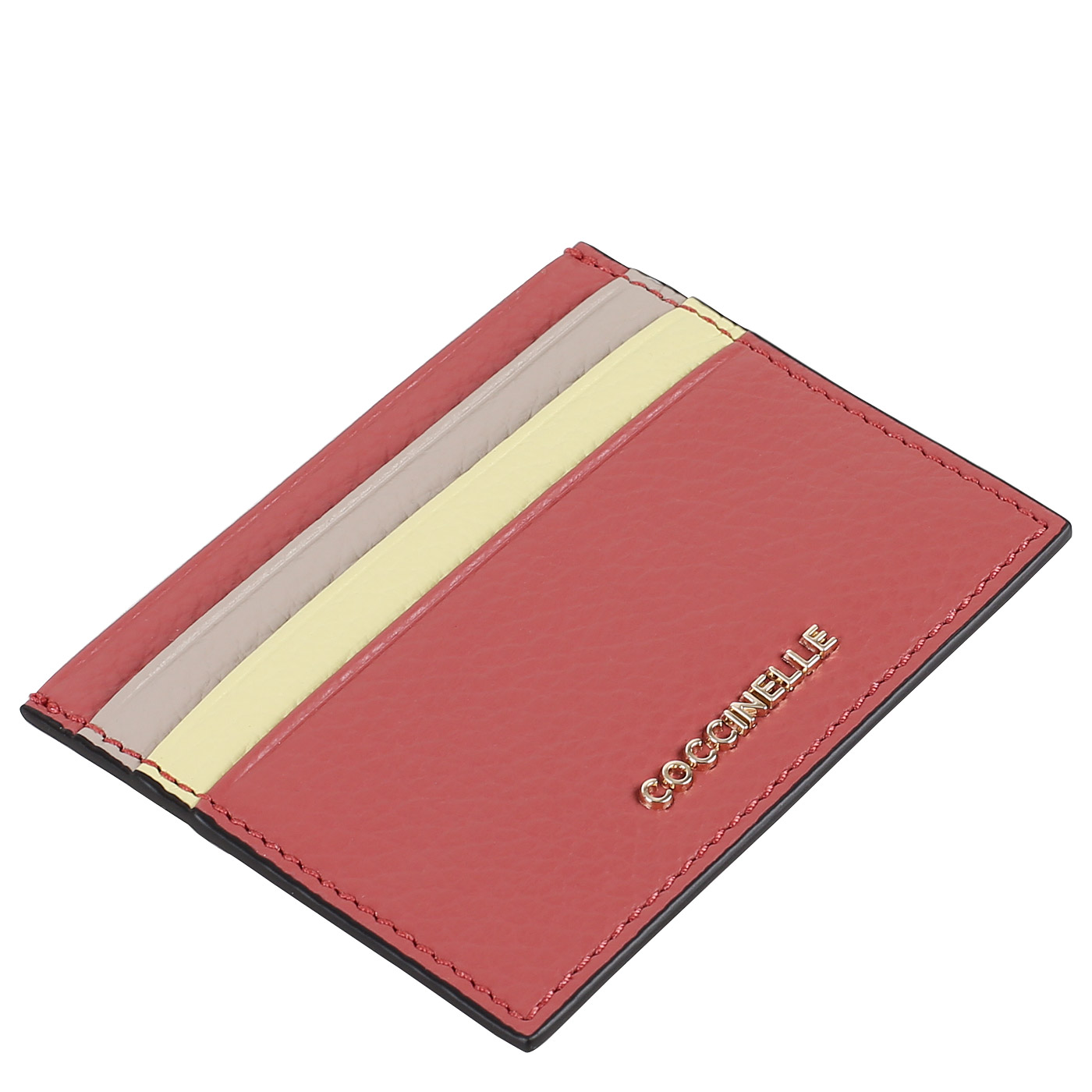 Кожаная визитница Coccinelle Metallic Tricolor