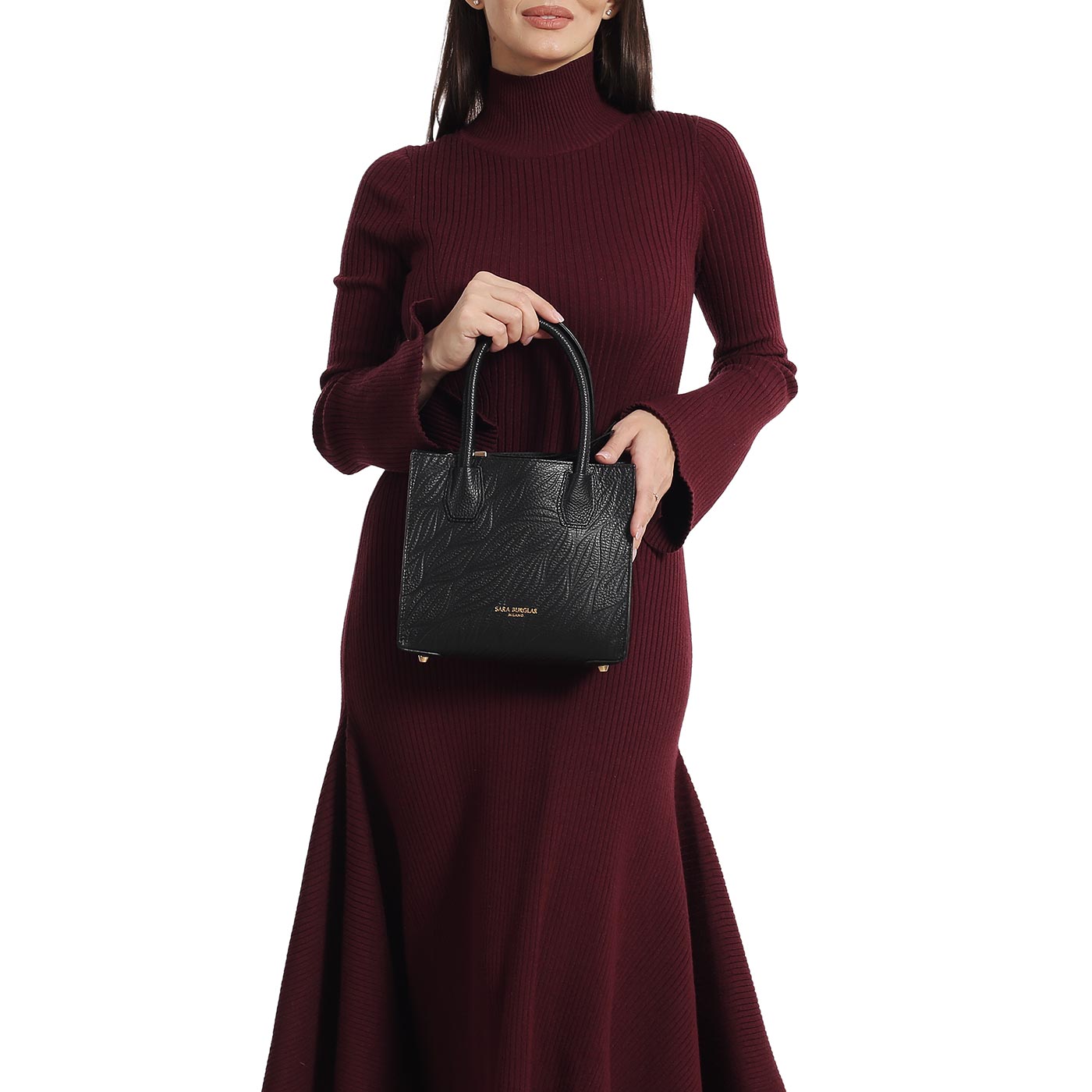 Кожаная сумка Sara Burglar Emma leaf