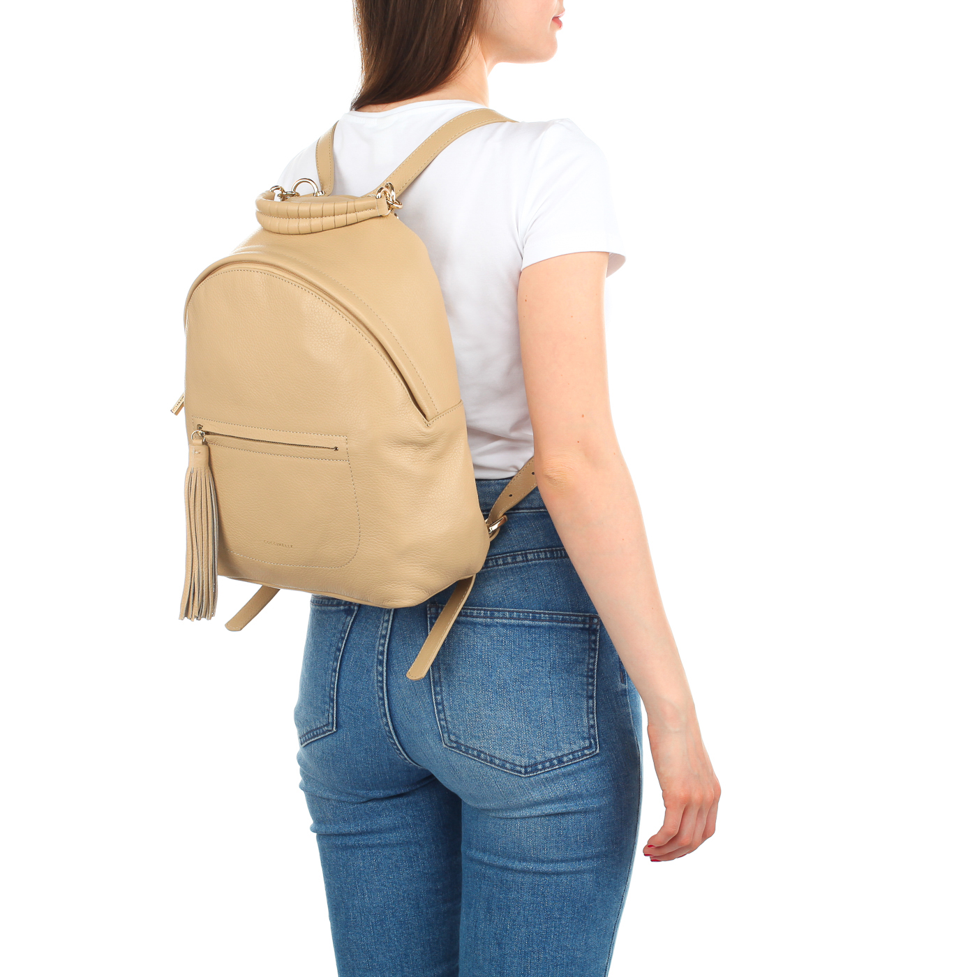 Женский кожаный рюкзак с регулируемыми лямками Coccinelle Leonie