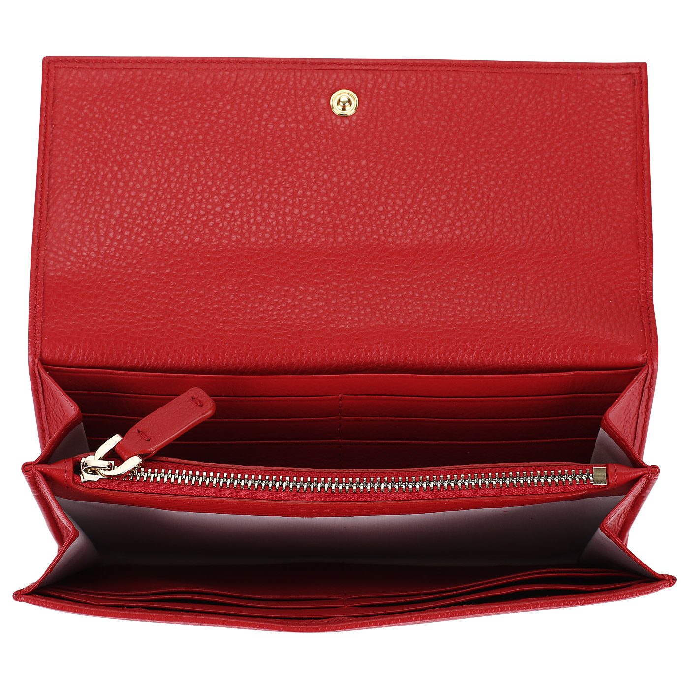 Женское портмоне из красной кожи Coccinelle Metallic Soft