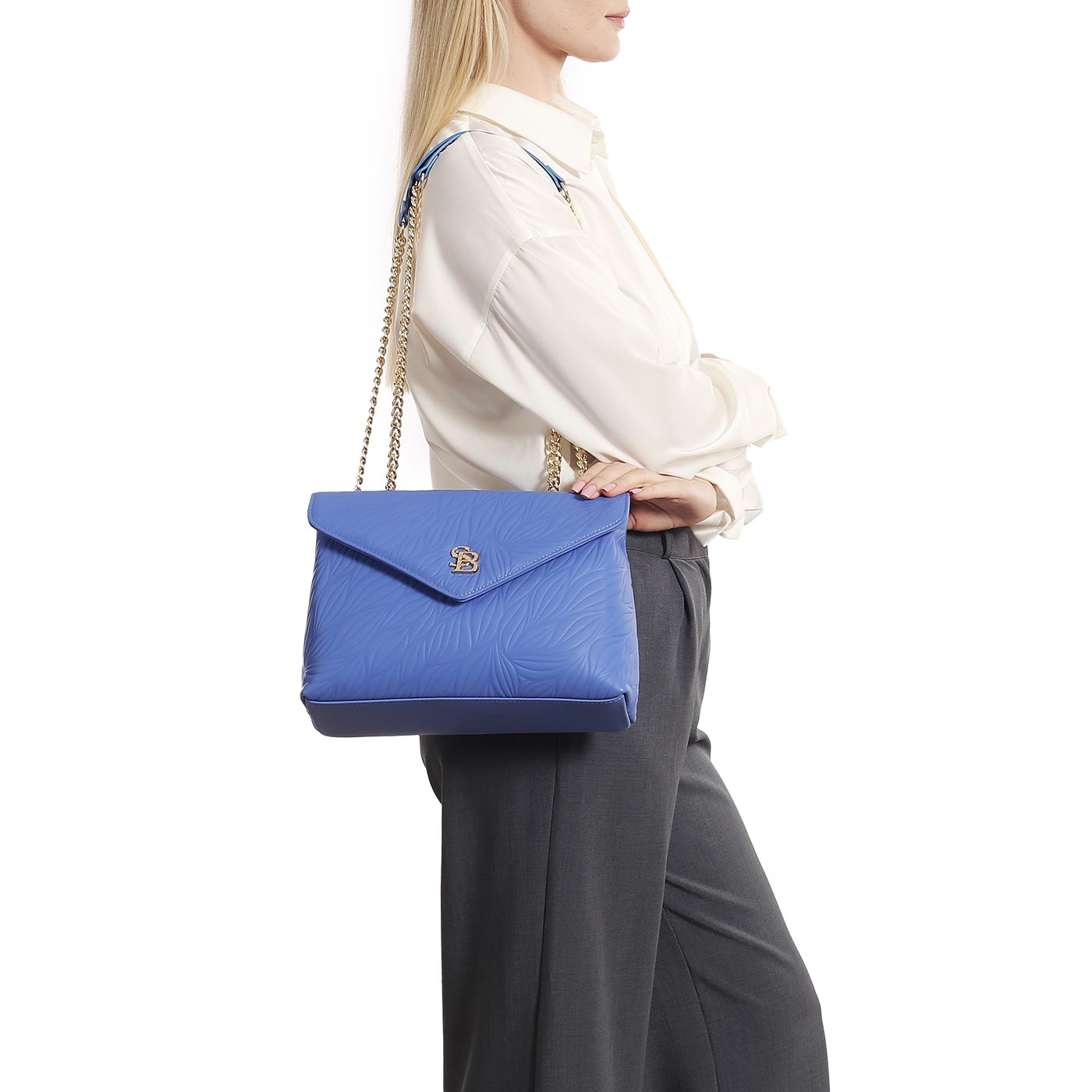 Кожаная сумка с цепочкой Sara Burglar Kate Leaf