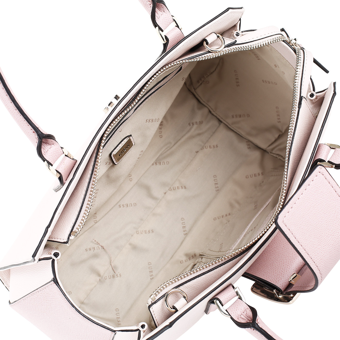 Розовая объемная женская сумка Guess Tori