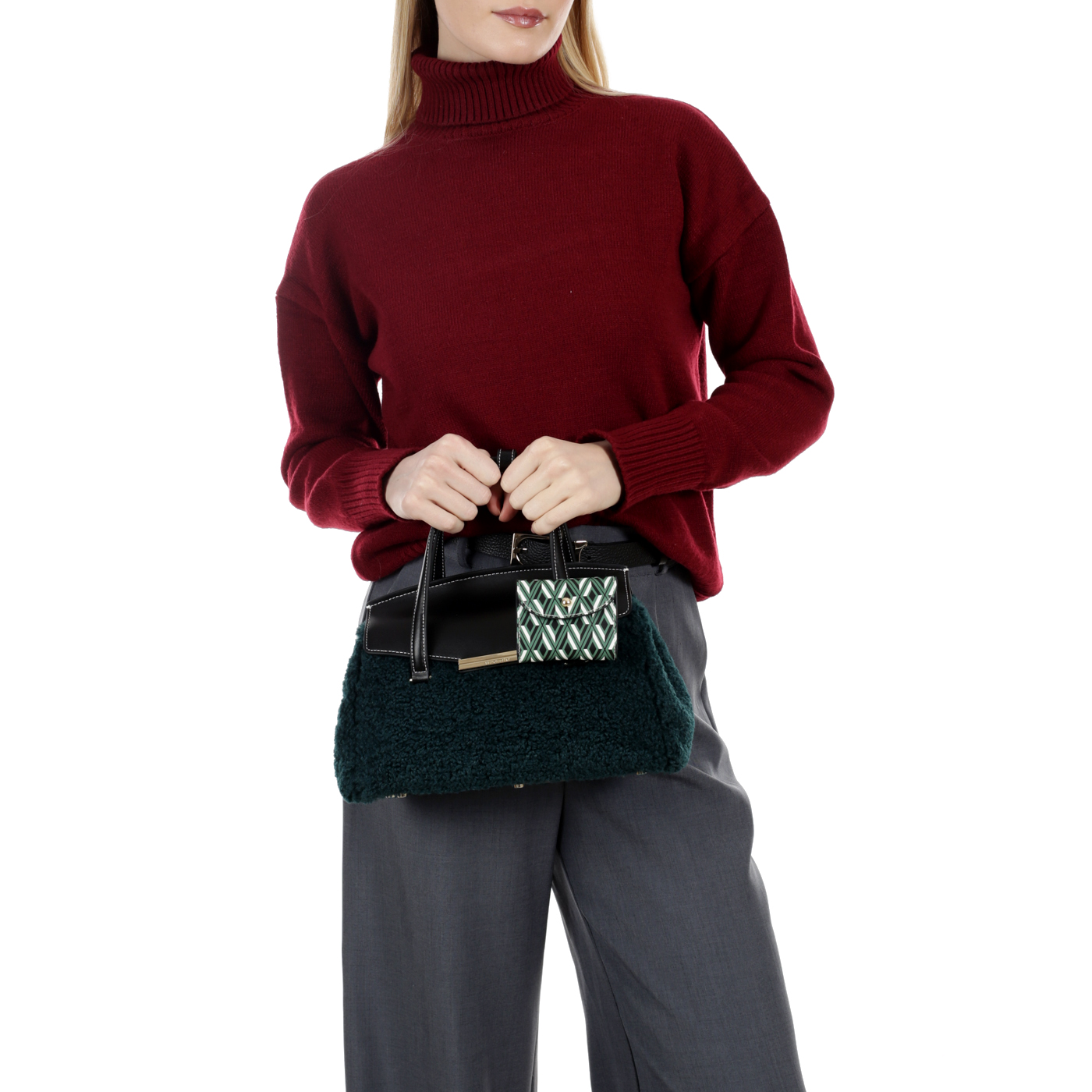 Меховая сумка с брелоком Cromia Isabel